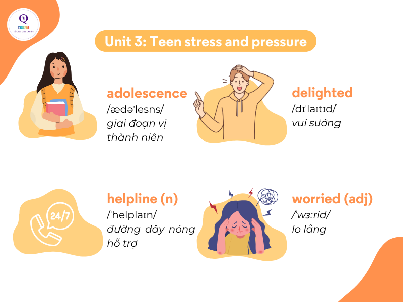 Tiếng Anh lớp 9 về chủ đề áp lực tuổi d�ậy thì