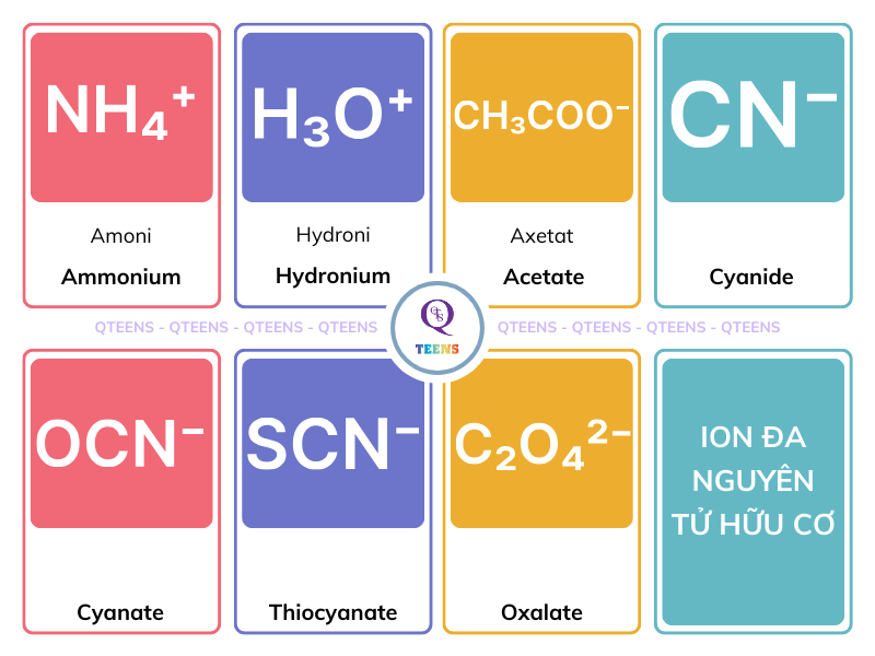 Ion đa nguyên tử hữu cơ